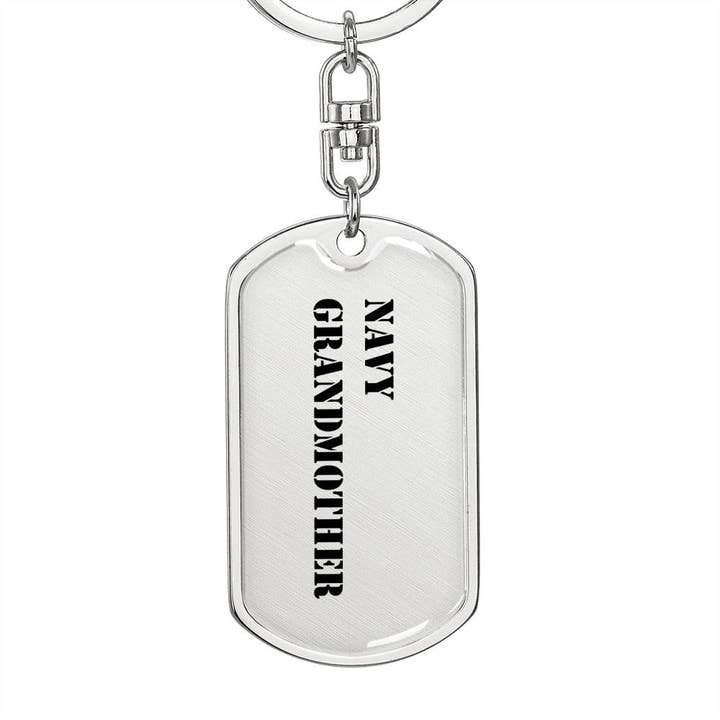 Navy Grandmother - Luxury Dog Tag Keychain for wholesale by Unique Gifts Store