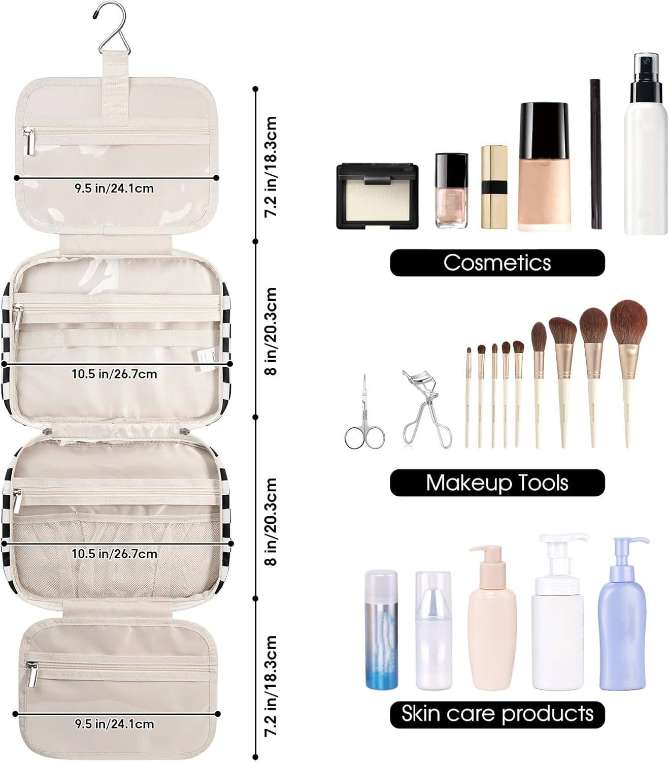 wandf – Großhandel Schmink-/Kosmetiktasche – Hängender Kulturbeutel für Frauen Reise-Make-up-Tasche136