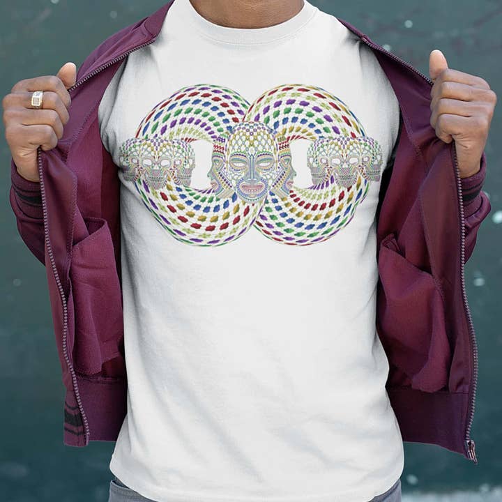 T-Shirt Homme Copy of Trinfinity Loop sur mesure - Blanc pour la vente par symbolika