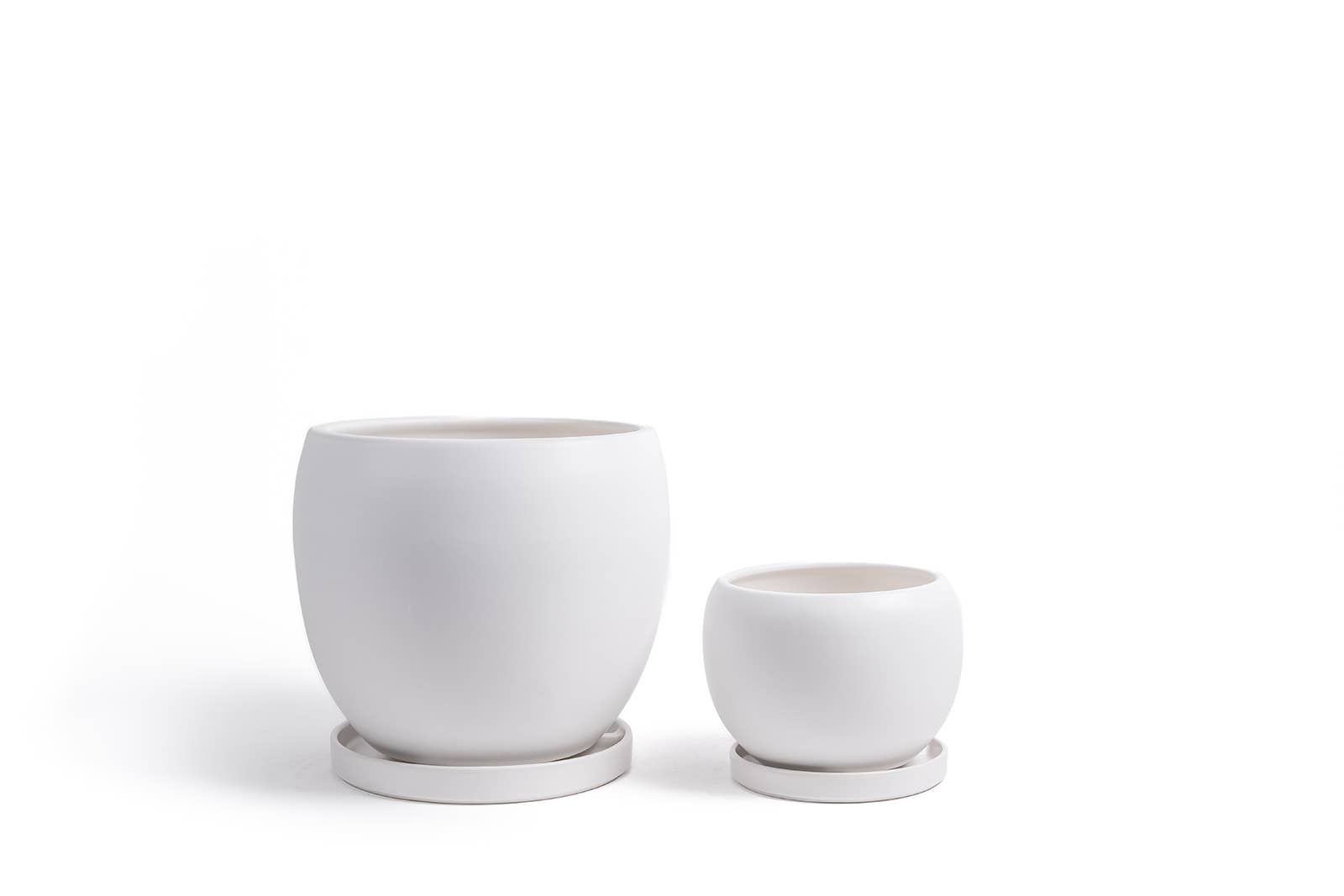 Momma Pots - Wholesale Plant Pot - 8" (1 pc) +12" (1 pc) Bollé Pots w/Water Saucers7