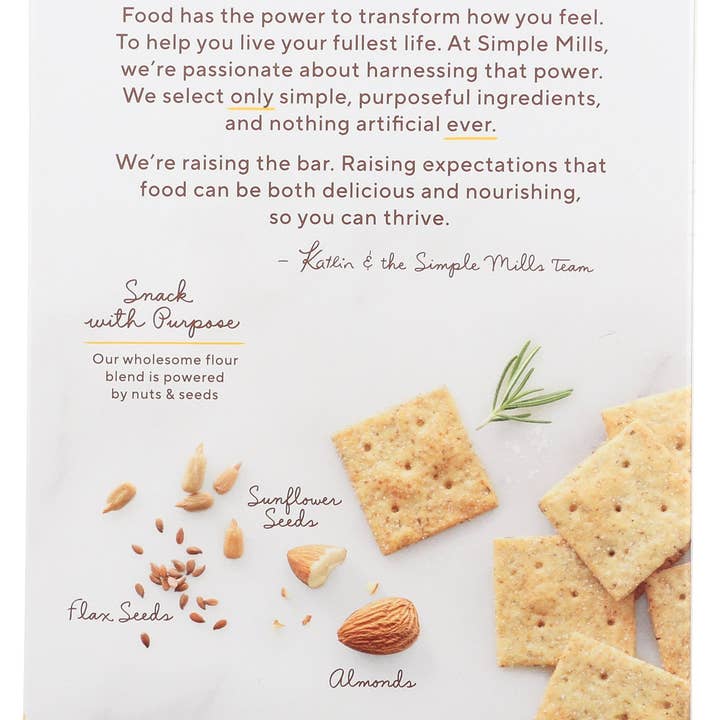 Everyday Supply Co - Wholesale Crackers - SIMPLE MILLS CRACKERS ALMND FLR RSMRY - Case of 61