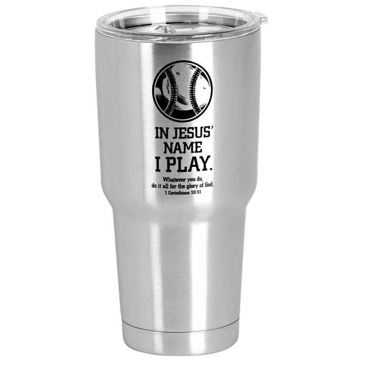 Tumbler Baseball In Jesus Name I Play pour la vente par Dicksons