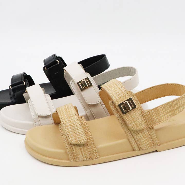 Mars Sky Shoes Wholesale - Wholesale Sandals - Women's - Bamboo CONQUER-11 Women Double Veclro Strap Slingback Sandal