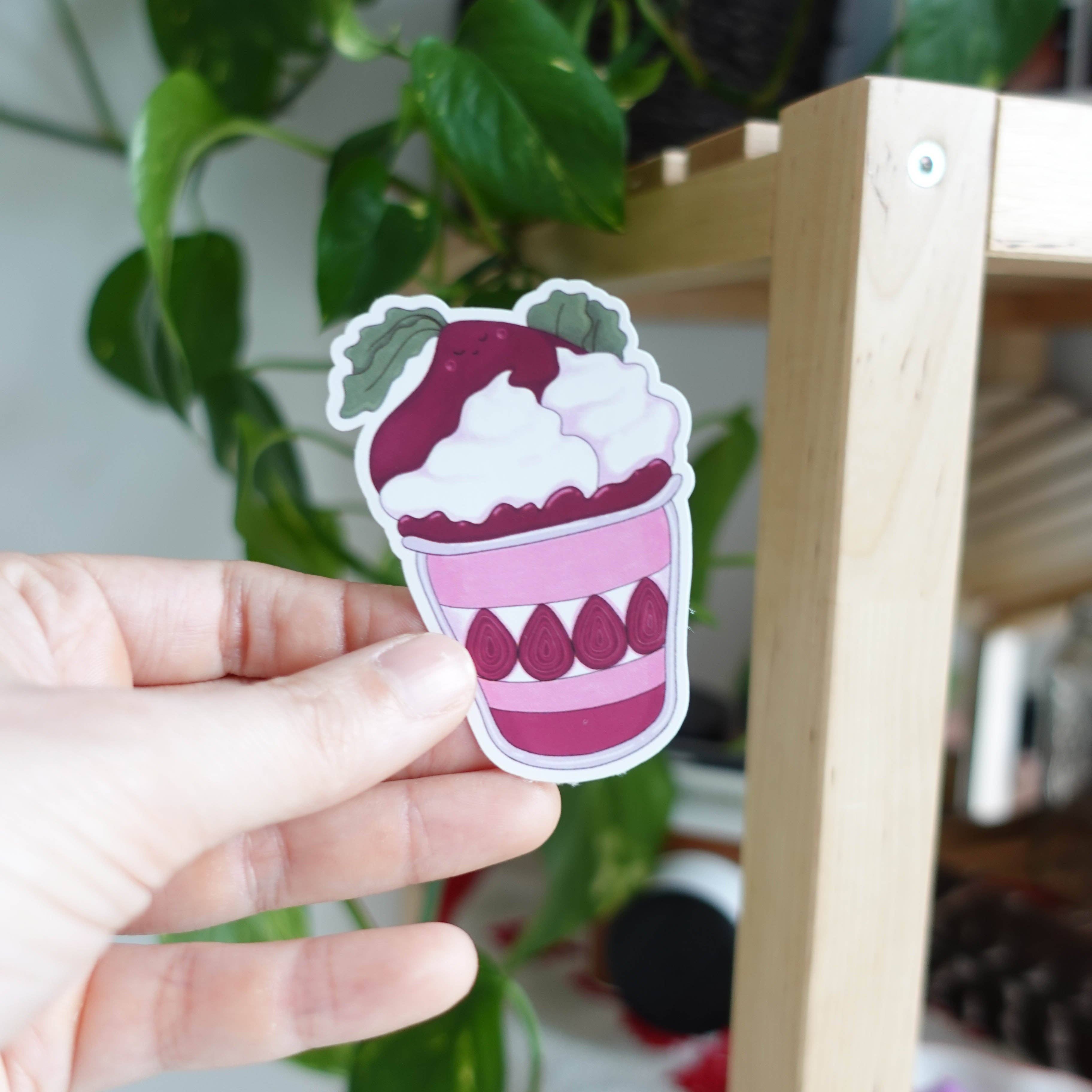 uncomfy cherry - Wholesale Sticker - Beetroot Latte Sticker