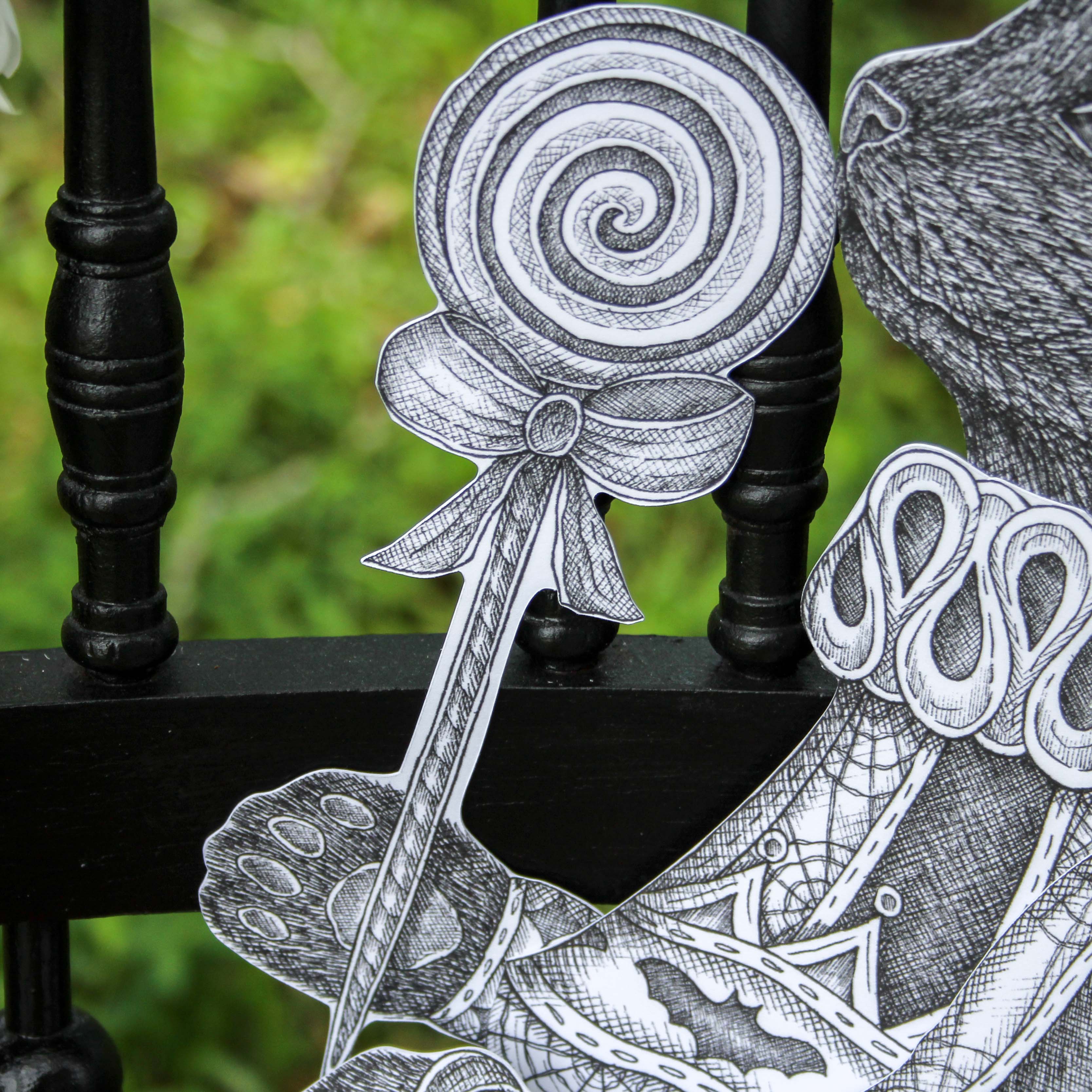 Mackenzie Myrick Studio - Wholesale Decorative Figurine - The Trick-or-Treater | Articulated Cat Decoration5