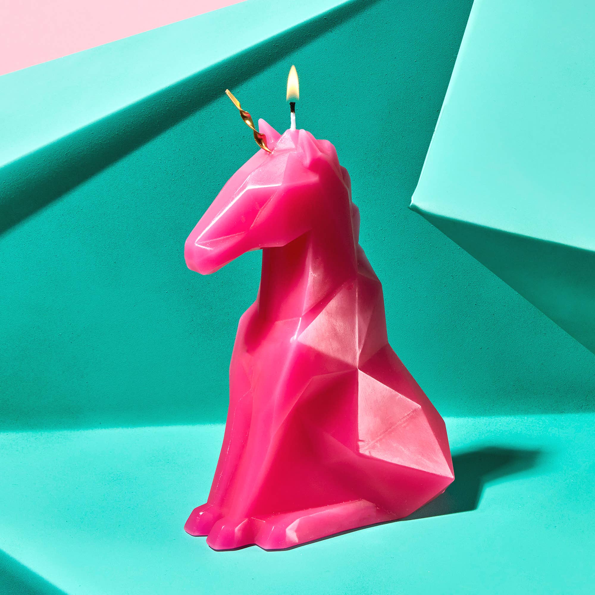 54 Celsius - Wholesale Novelty Candle - Pyropet Unicorn Candle with skeleton - Pink. Mythical gift4