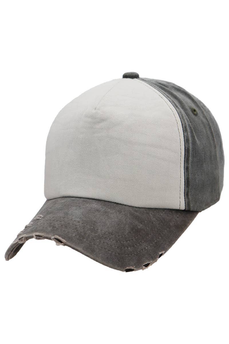 Cap Zone - Wholesale Baseball Cap - Unisex - Distressed Dirty Wash Five Panel Baseball Cap12