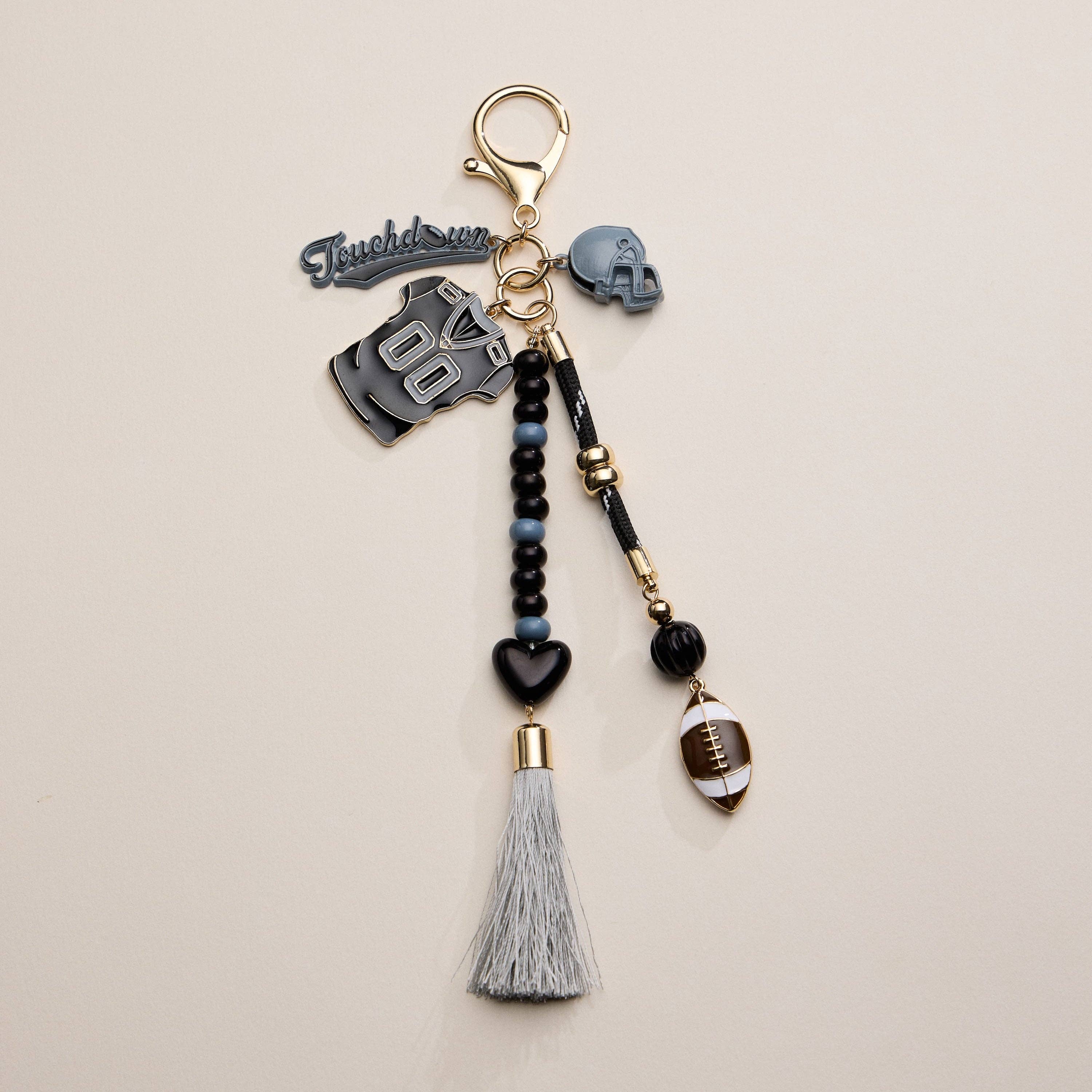 Lilla Haven - Wholesale Keychain - Women's - Gameday Football Keychain – Football Jersey, Helmet, Touchdown Charm & Tassel Bag Accessory34