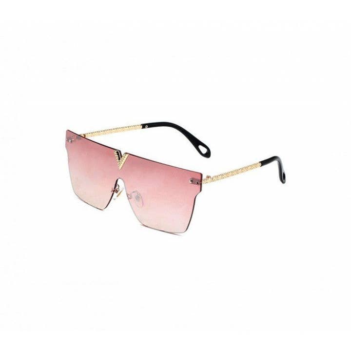 Óculos de Sol com Armação de Metal Proteção UV Moda Quadrada Metal por atacado de kycozy