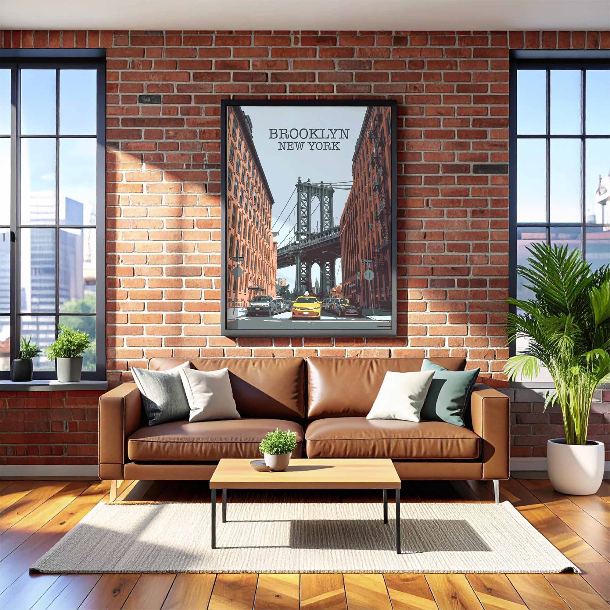 Newpencilbox Art - Wholesale Art Print - Brooklyn, New York Poster – Dumbo Yellow Cab Art Print4