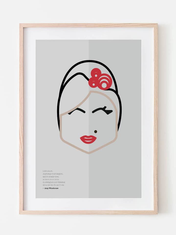 Impression d'icônes d'Amy Winehouse pour la vente par Slinky Prints