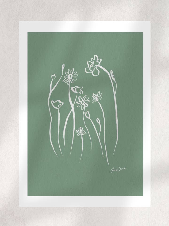 Wildflowers in Green for wholesale by Josie Devine
