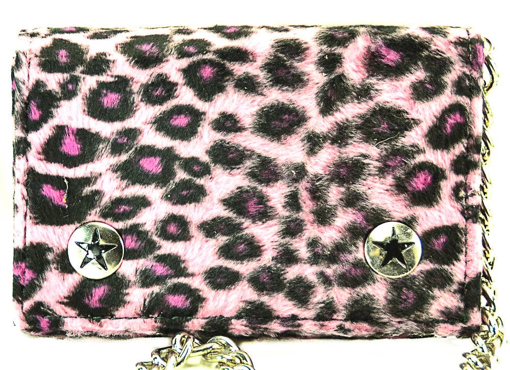 Funk Plus - Wholesale Wallet - Women's - WF-LEO   FUZZY LEOPARD WALLET GEUINE LEATHER INSIDE13