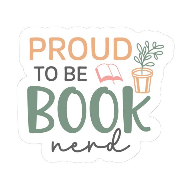 Stolt boknörd-klistermärke | Bokligt klistermärke | Bokmal | Kindle-klistermärke | Läsargåva för henne | Boklig dekal | Bokligt merch för wholesale av OhhhSoPeachy