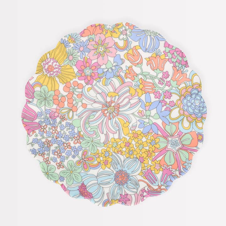 Meri Meri x Liberty Rainbow Garden Reusable Small Plate for wholesale by Meri Meri