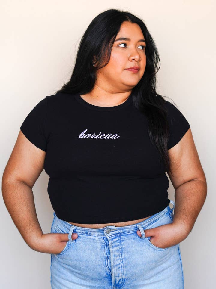 Boricua ribbad babytopp för wholesale av Latina Dreamer Apparel