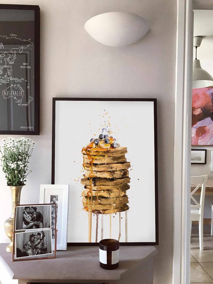 Stampa artistica da parete con pancake per la vendita all'ingrosso da parte di We Love Prints