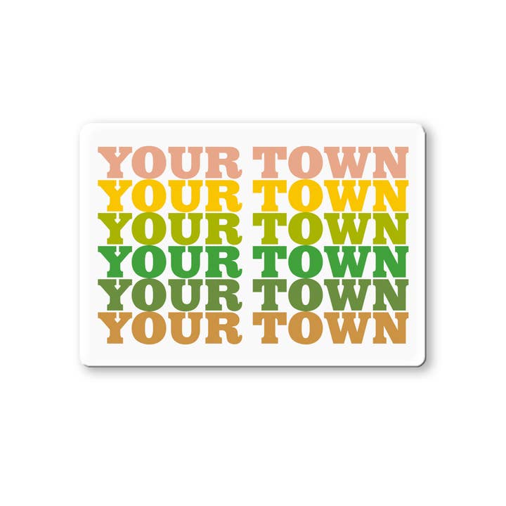 Rock Scissor Paper - Wholesale Magnet - Personalized City Ceramic Magnet - Supergraphics Repeat