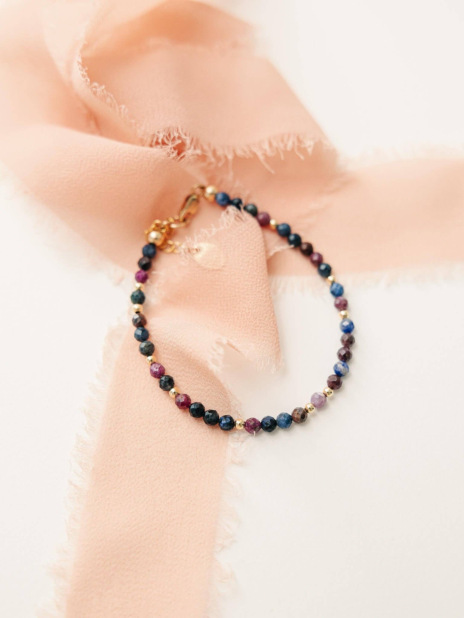 Gold Fill Ruby Sapphire Bracelet for wholesale on Faire2