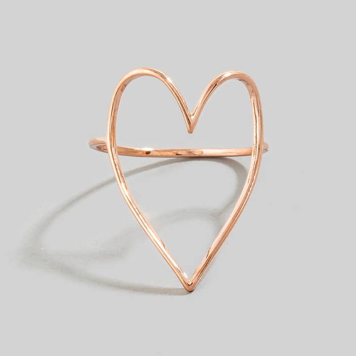 The Looks by Fame Accessories – Großhandel Band/Stapelring – Ring mit Herzausschnitt4