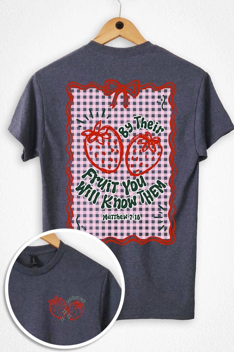 COLORBEAR - Wholesale T-Shirt (Graphic) - Women's - By their Fruit Strawberry Graphic Heavy Cotton Tee2