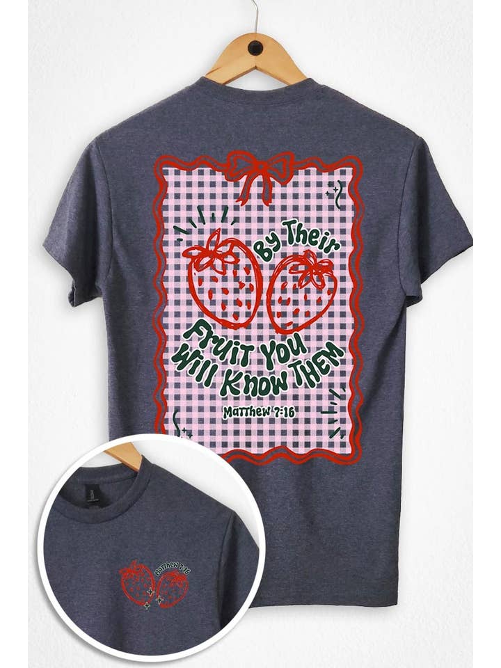 COLORBEAR - Wholesale T-Shirt (Graphic) - Women's - By their Fruit Strawberry Graphic Heavy Cotton Tee2