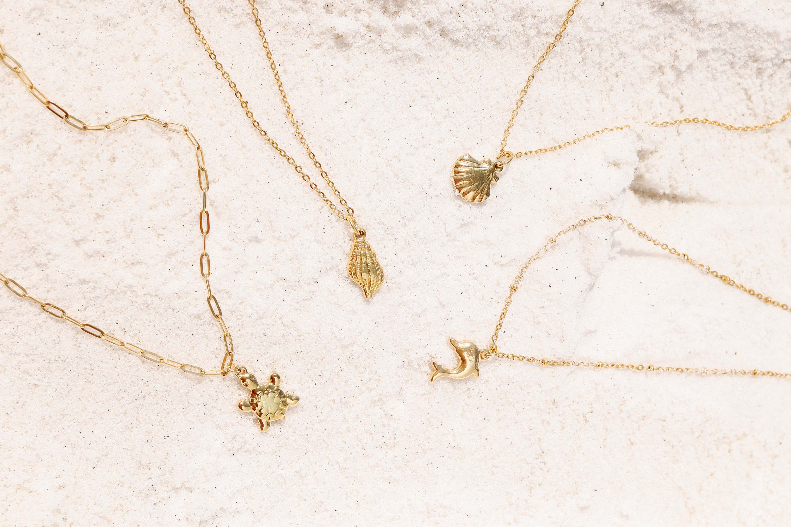 WJW - Wholesale Individual Charm/Pendant - 18K Gold PVD Stainless Steel Clam Shell Charm10