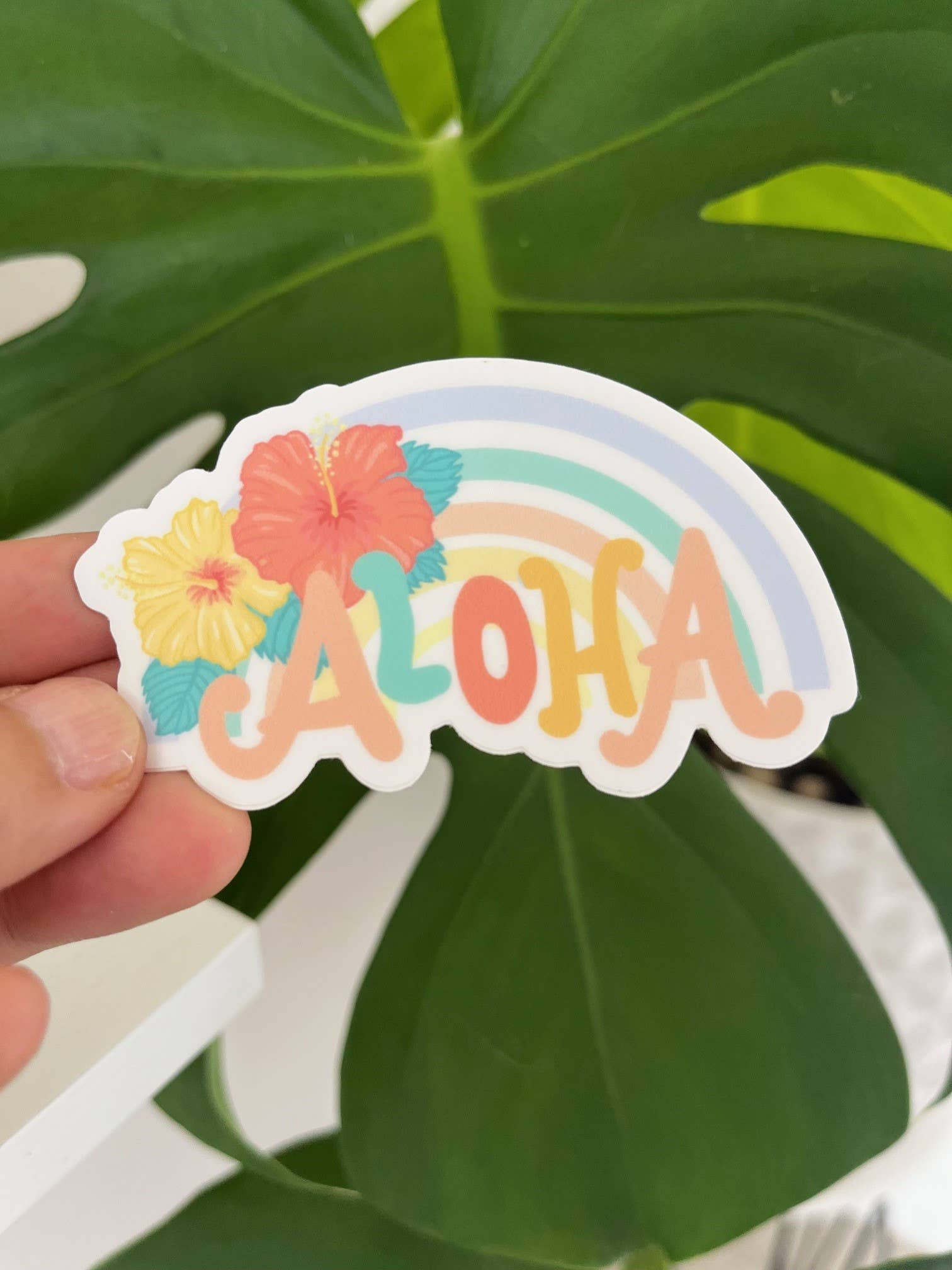 Aloha regnbåge klistermärke för wholesale av Island Stickers & More / Yuriko J. Design
