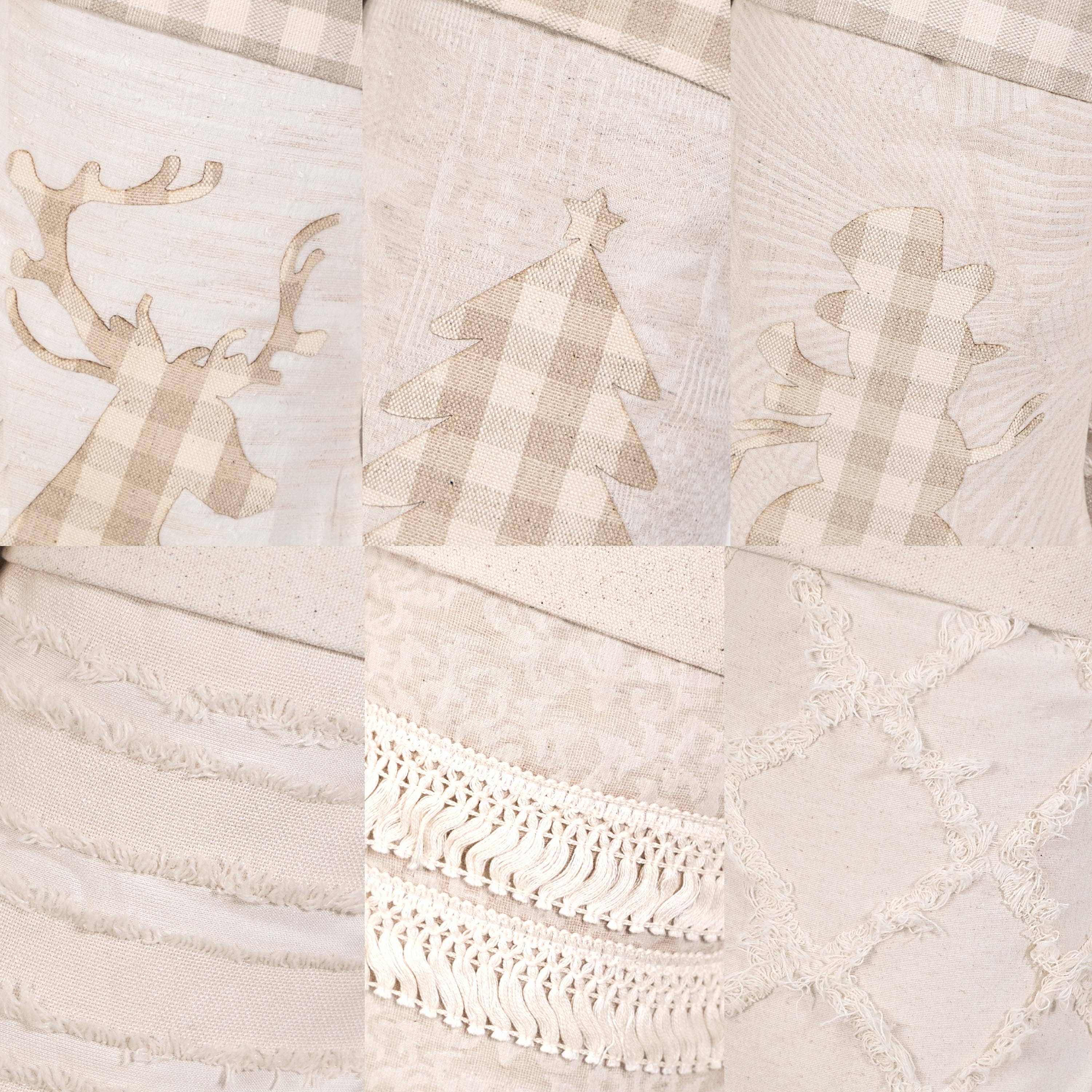 GEXWORLDWIDE - Wholesale Holiday Stocking - New Bohemian Christmas Stockings Neutral Holiday Decor9