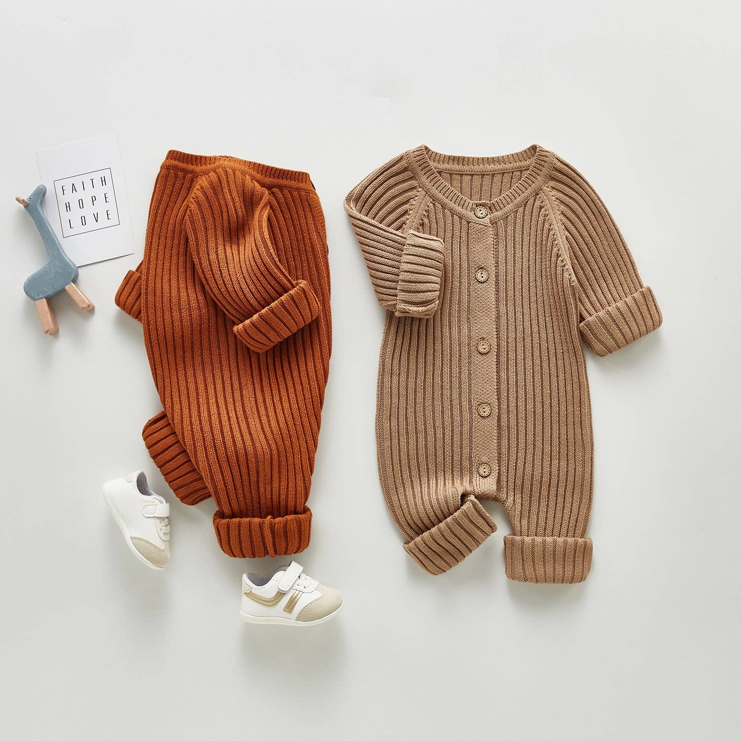 Little Trendy - Wholesale Jumpsuit - Baby - Baby long-sleeved knitted romper outing warm romper8