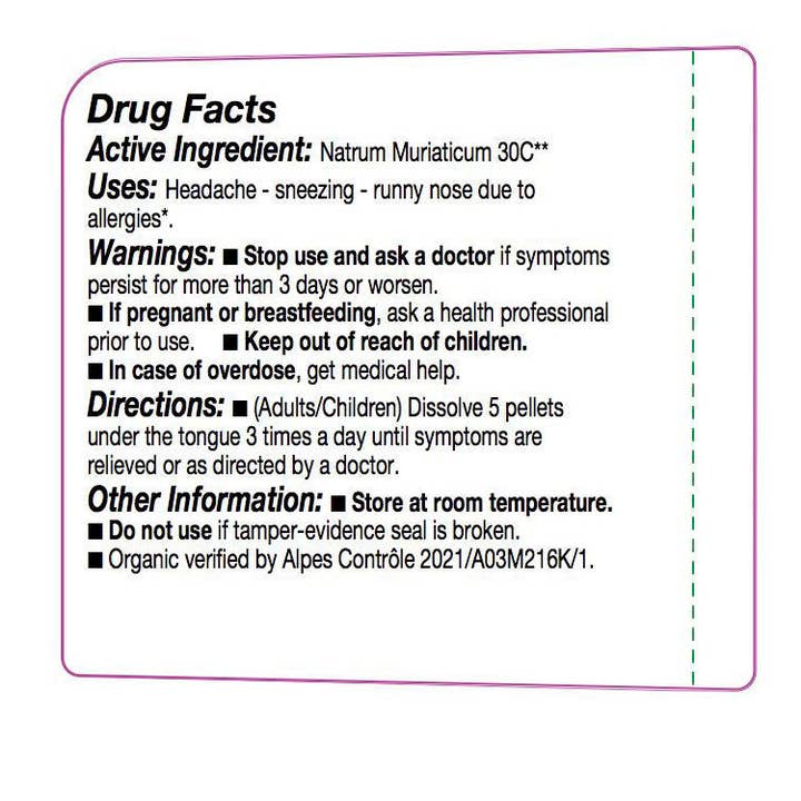 Ollois - Wholesale Oral Supplement/Vitamin - Olloïs Natrum Muriaticum 30C Vegan Organic kosher, 80 Pellet2