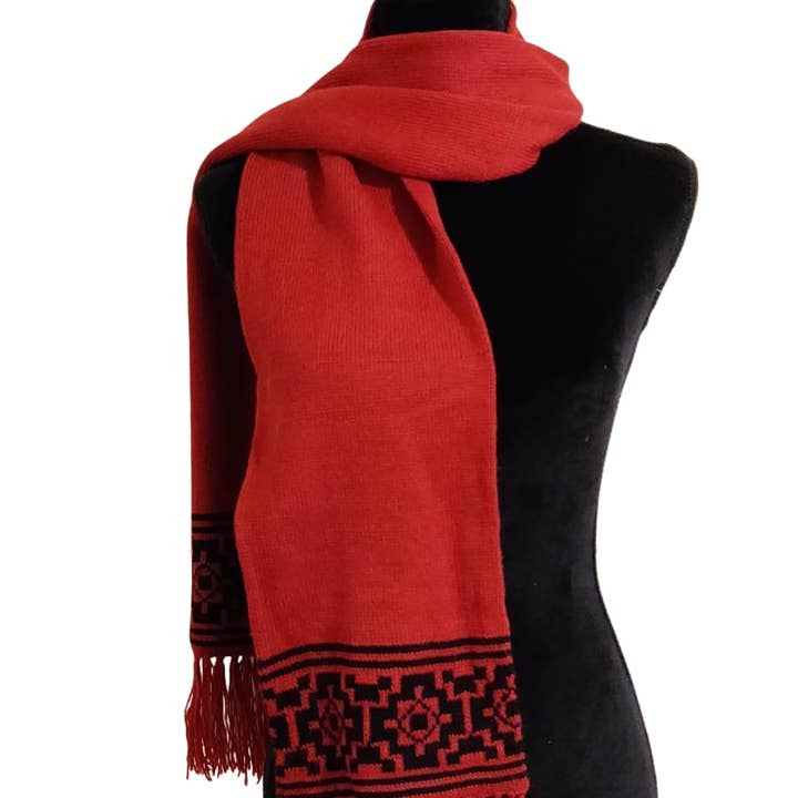 Evelyn Brooks - Venta al por mayor Bufanda - Mujer - Bufandas suaves estilo Chakana REVERSIBLE BABY ALPACA PERUANA