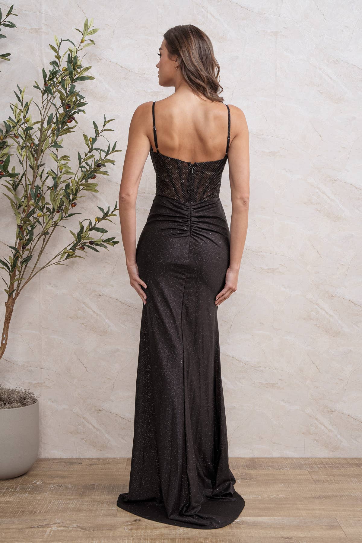Rosemore Couture - Wholesale Gown - Women's - CORSET LACE BEADED MAXI DRESS 2
