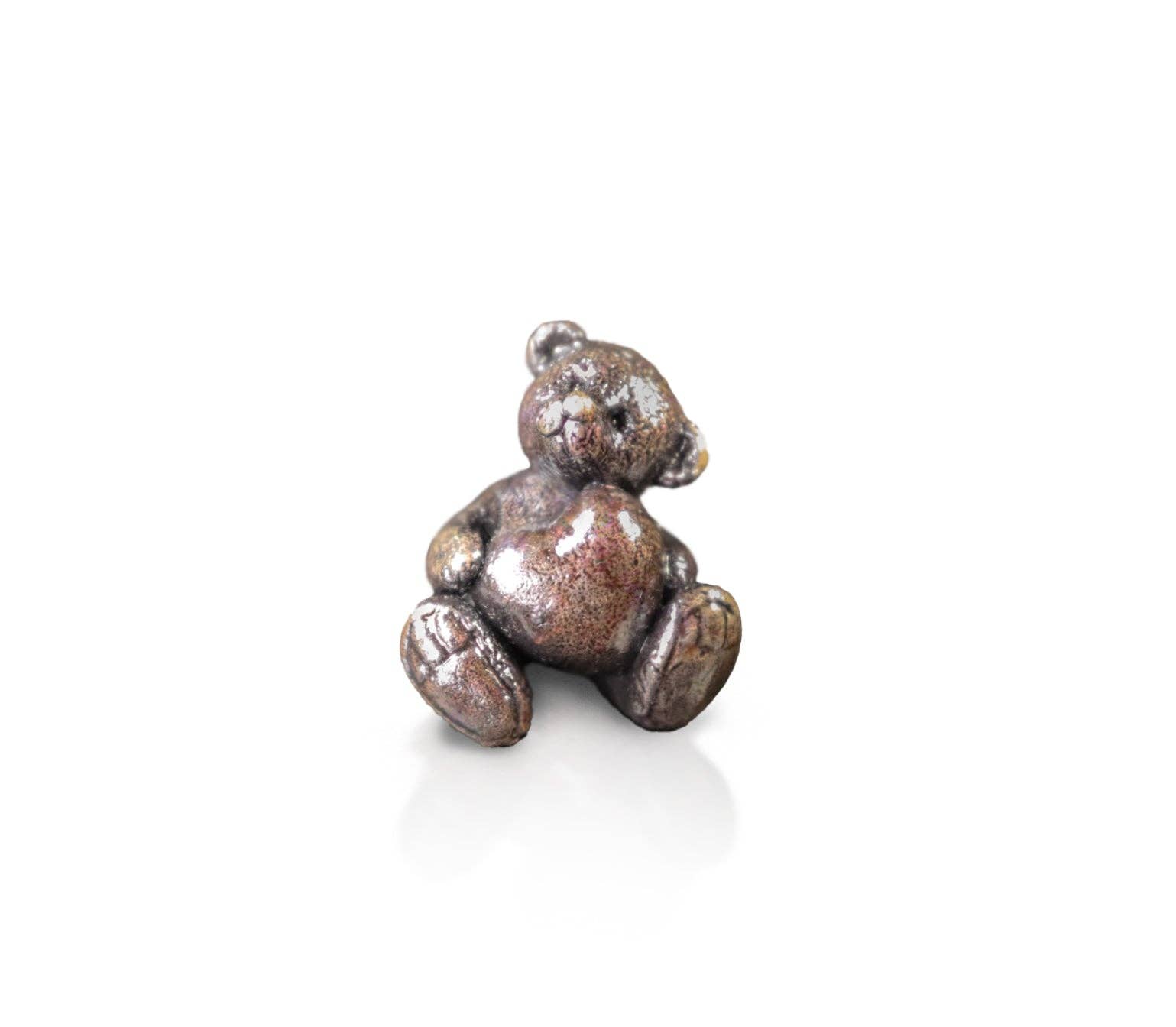 Richard Cooper Bronze – Großhandel Dekofigur – Butler & Peach Miniatur-Teddybär aus Bronze mit Liebesherz1