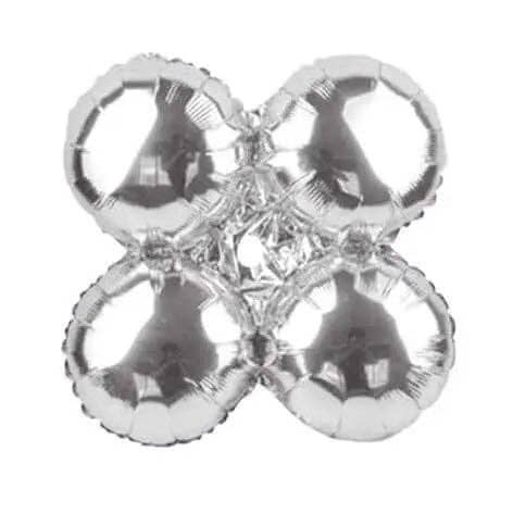 17" Silver Quad Mylar Balloon for wholesale by Party Expo, LLC