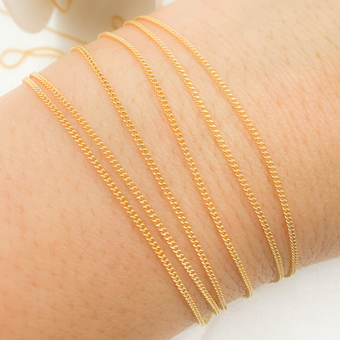 Tresor Jewelry Inc. - Vente Collier maille et chaîne - 71GF. Chaîne gourmette en or rempli 14K1