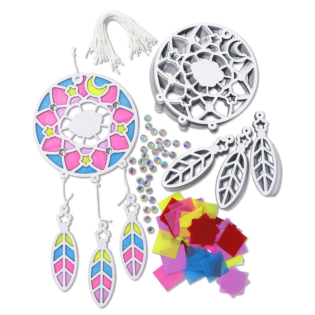 Kipp Brothers - Wholesale DIY Craft Kit - DIY Tissue Paper Dreamcatcher Suncatcher0