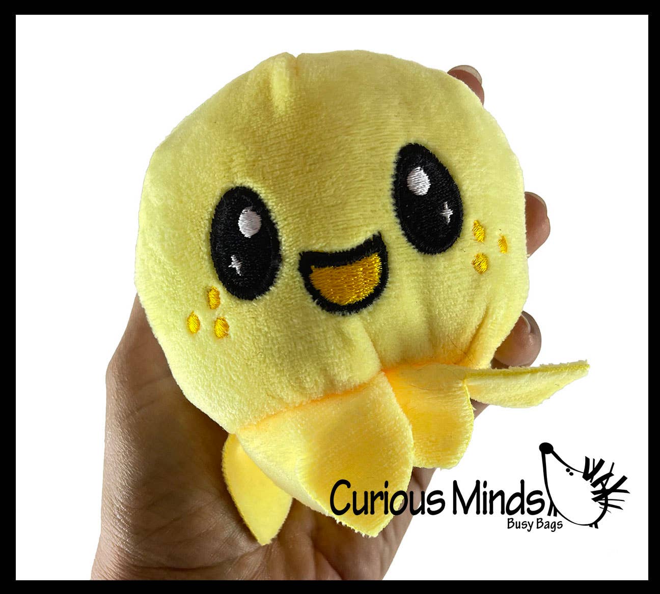 Curious Minds Toys – Engroshandel Plyslegetøj - Børn og baby – 1 Sød blæksprutte dyr glad trist plys flip indefra og ud Anima12