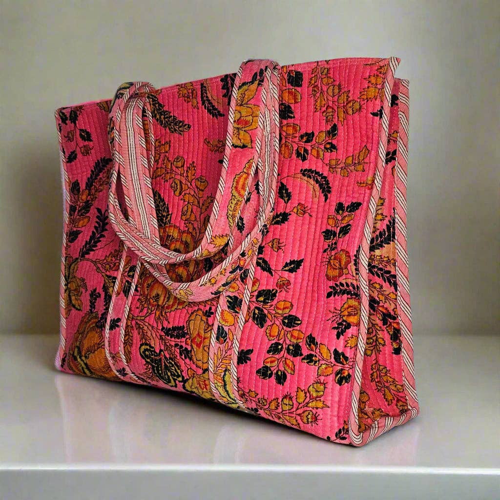 Tibet Handicrafts LLC - Wholesale Clutch Bag - Women's - Pink-Gold Flowers4