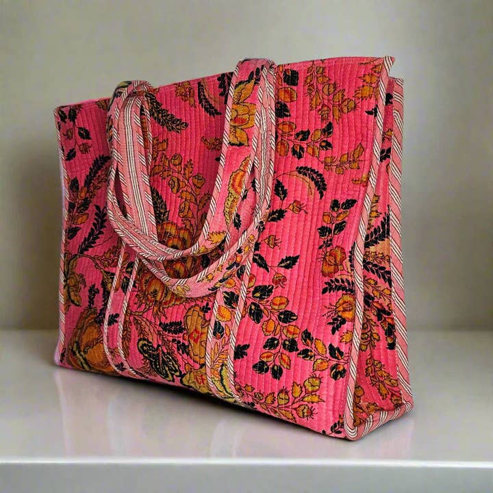 Tibet Handicrafts LLC - Wholesale Clutch Bag - Women's - Pink-Gold Flowers4