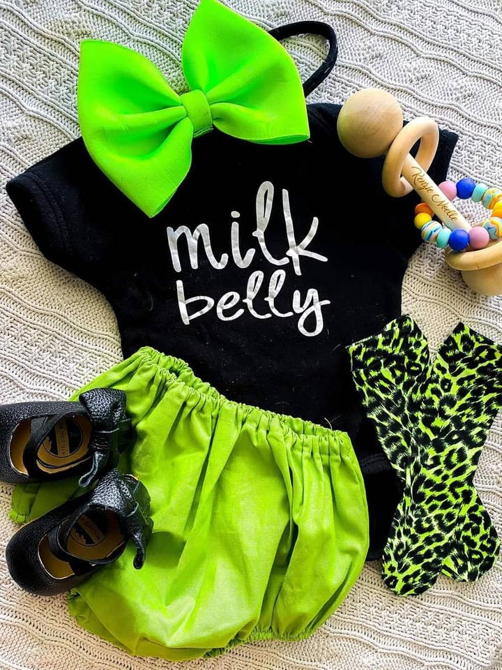 Lime Solid Bloomers for wholesale by The Baby Bird Boutique