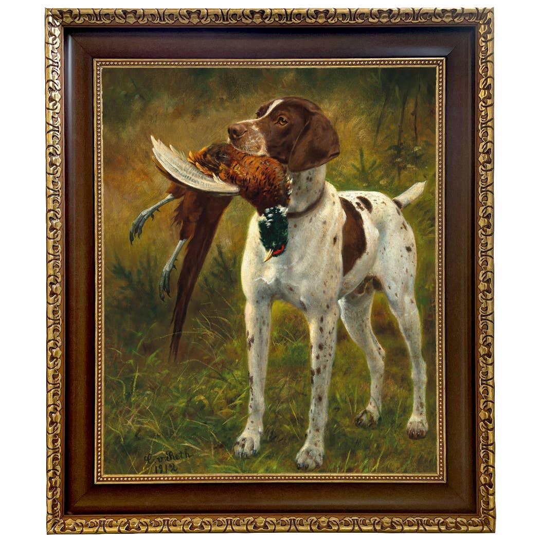 Madison Bay Co. - Historical Home Decor Reproductions – wholesale Wall decor – Kids & Baby – English Pointer with Pheasant Painting Print on Canvas17