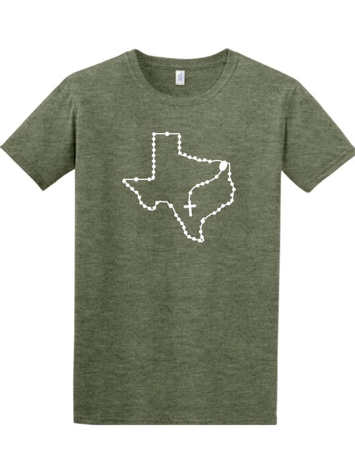 Sock Religious - Wholesale Screen Printed T-Shirt - Unisex - Texas Catholic Rosary Adult T-shirt6