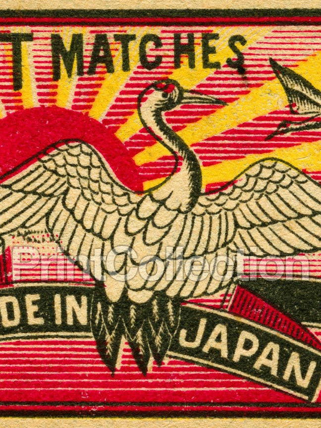 Swan & Sunburst, Japan Match for wholesale by Print Collection