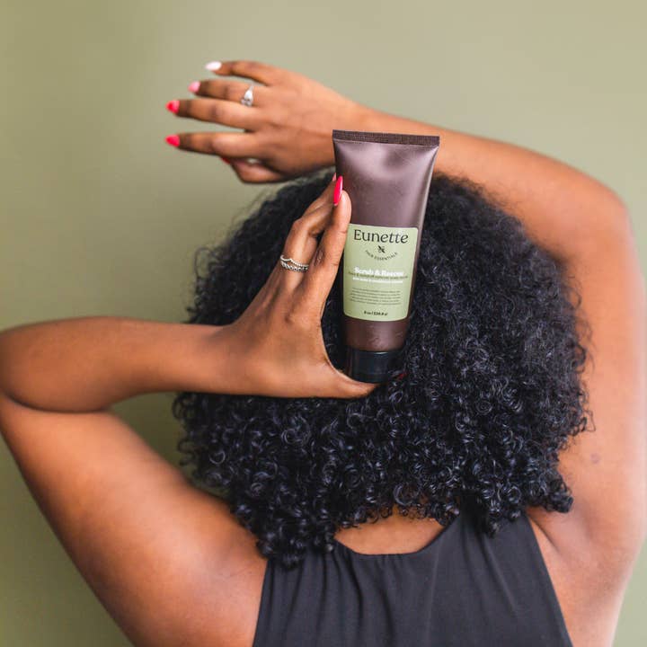 Eunette Hair Essentials – wholesale Behandling för hår och hårbotten – Salt- och oljeskrubb för hårbotten, mjällborttagning, förbehandling - 8 oz6