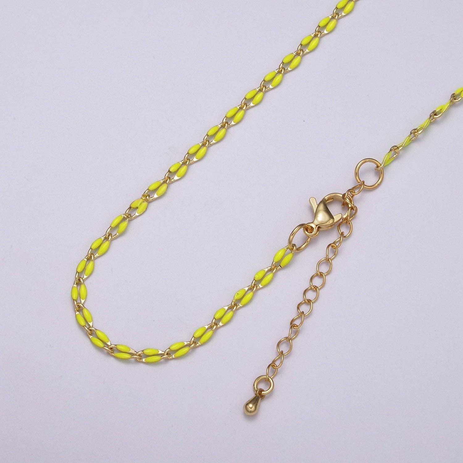 Aim Eternal - Wholesale Link & Chain Necklace - Enamel Gold Filled Colored Chain 2.9mm width Colorful Chain,4