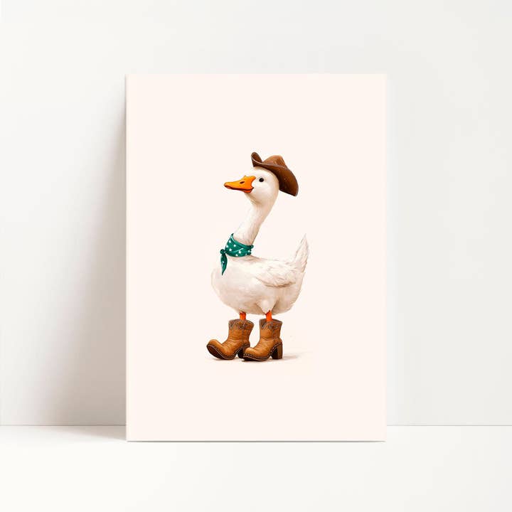 Silly Goose Cowboy Print for wholesale by Enchanted Eden Prints