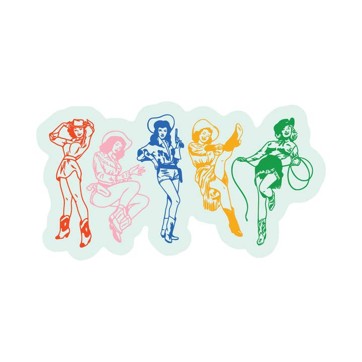 Juju and Moxie - Wholesale Sticker - Cowgirl Retro Pinup Sexy Western High Quality Vinyl Sticker0