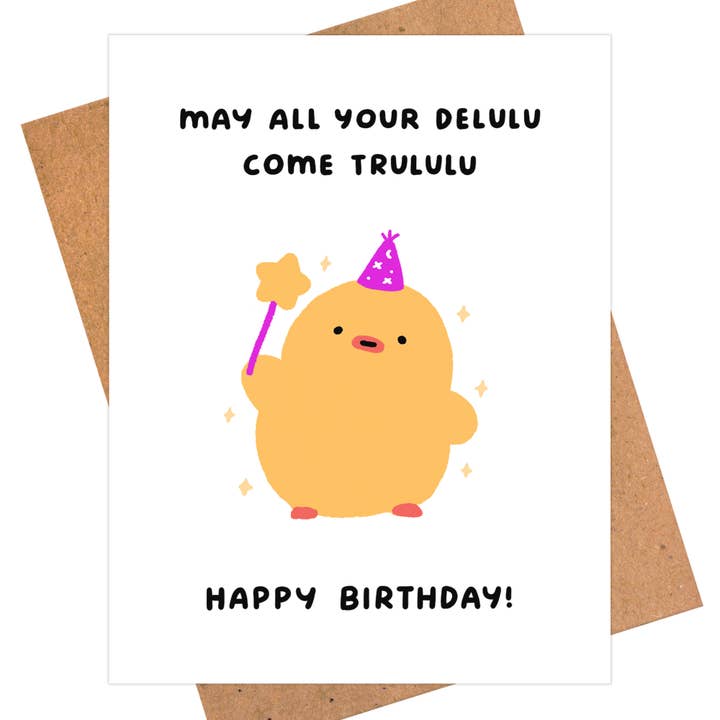 iej studio - Wholesale Birthday Card - Cute Birthday Card - Delulu Come Trululu