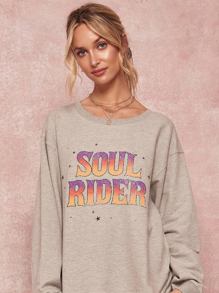 Soul Ride Vintage Graphic Sweatshirt for wholesale by Vintage Canvas